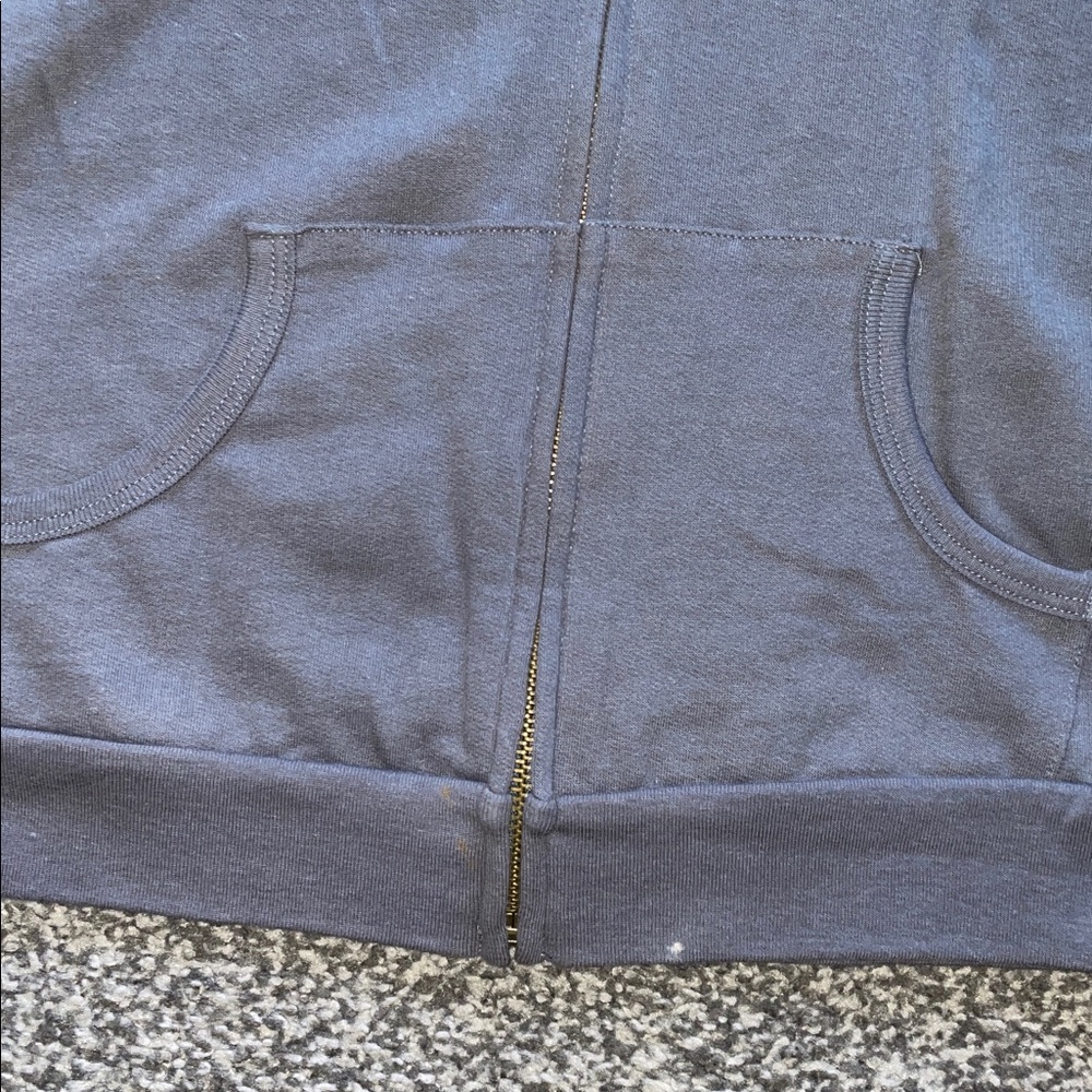 Delia’s Vintage Y2K Junior’s Zip Up Hoodie Vest Grey/Purple Size Medium - Picture 6 of 9